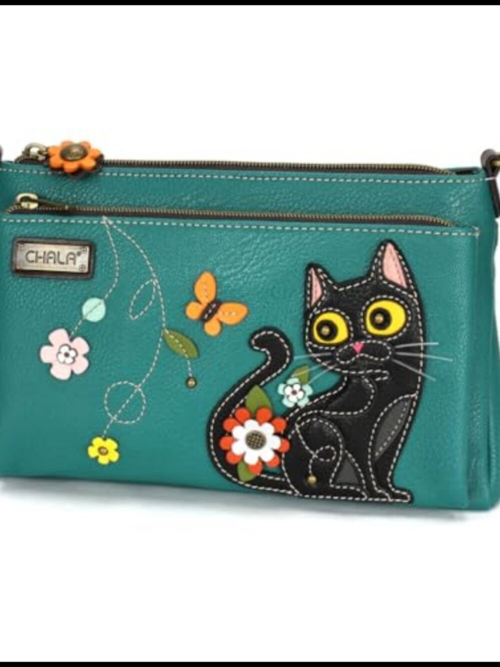 RFID Protected Vegan Leather Deluxe Crossbody Bag Adjustable Strap